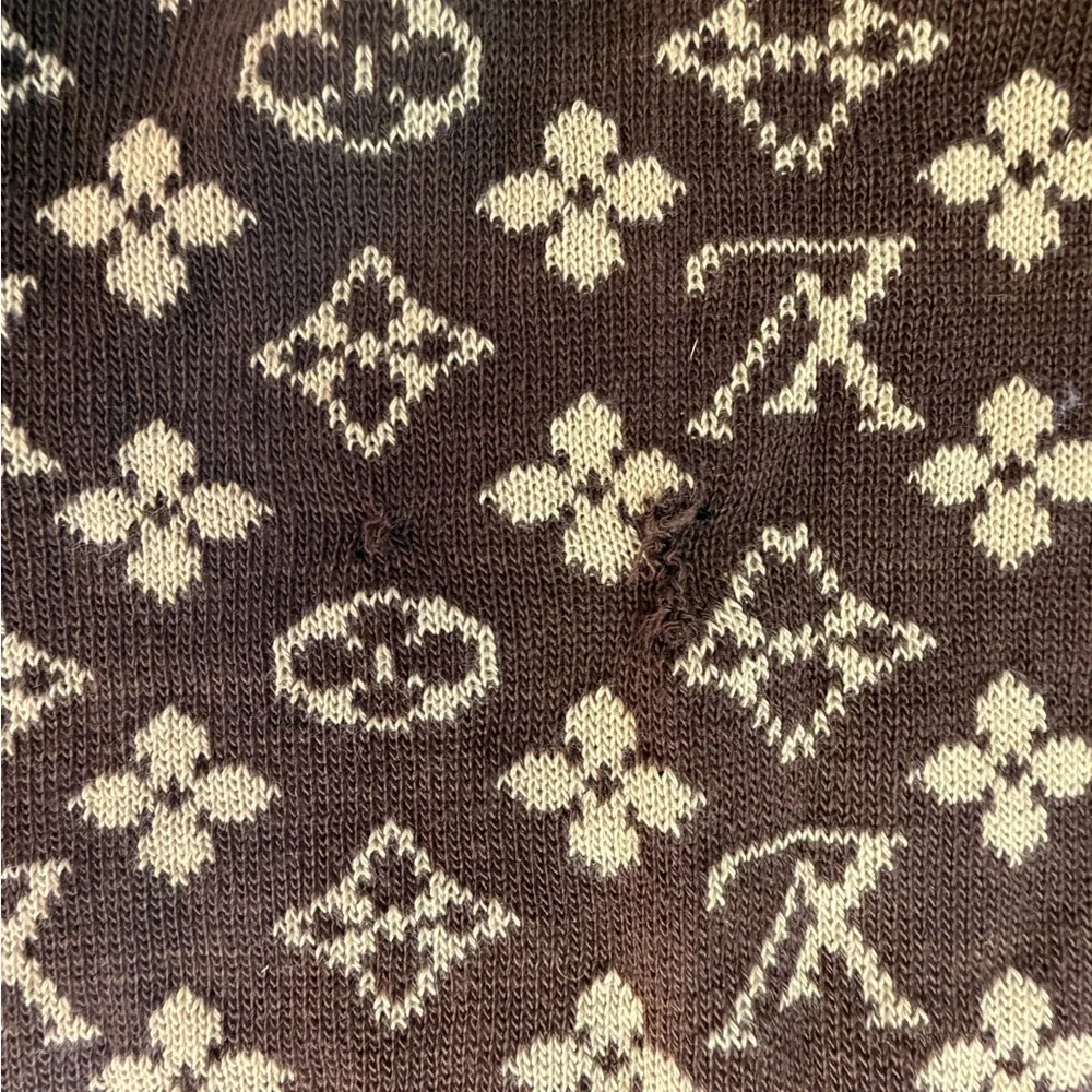 Louis Vuitton Monogram Knit Scarf – Brown / Beige | Box Included - Picture 2 of 3